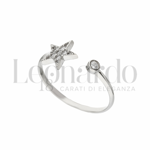 con Zircone bianco in Oro Bianco da 1,3gr.