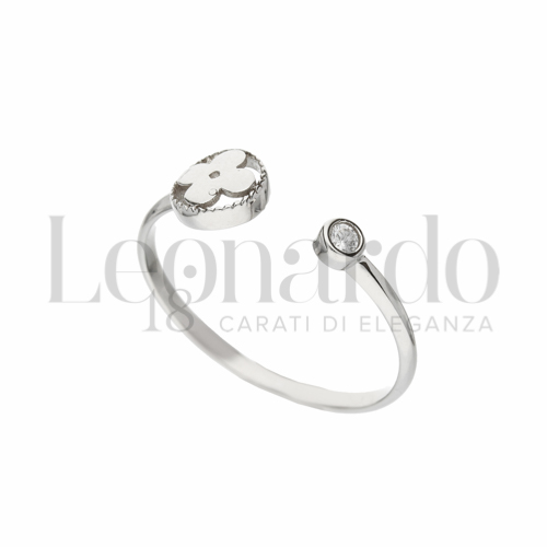 con Zircone bianco in Oro Bianco da 1,2gr.