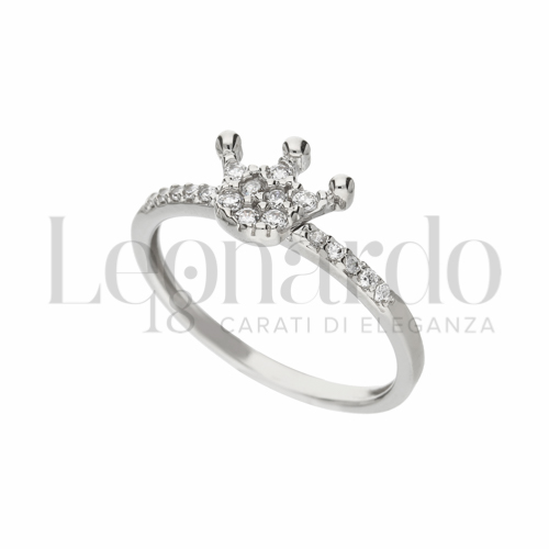 con Zircone bianco in Oro Bianco da 2gr.