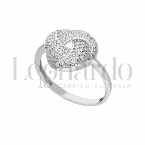 con Zircone bianco in Oro Bianco da 2,6gr.