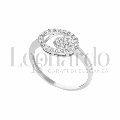 con Zircone bianco in Oro Bianco da 1,8gr.