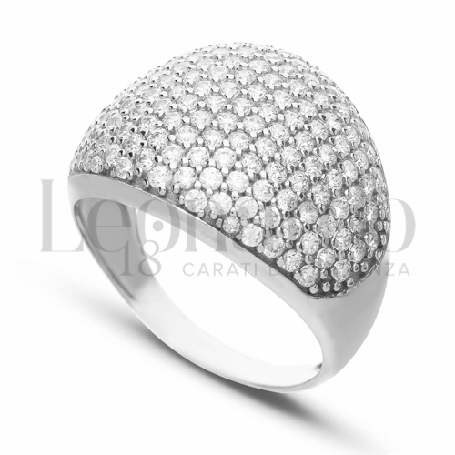 Modello 3° Misura con Zircone bianco in Oro Bianco da 5,7gr.