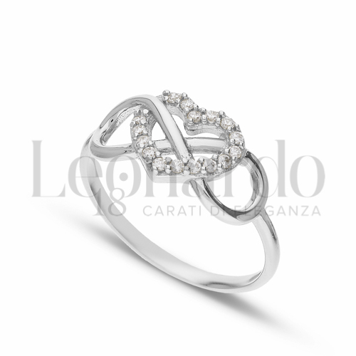 con Zircone bianco in Oro Bianco da 1,9gr.