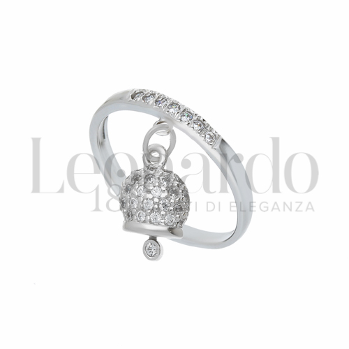 Modello Con elemento pendente con Zircone bianco in Oro Bianco da 2,7gr.