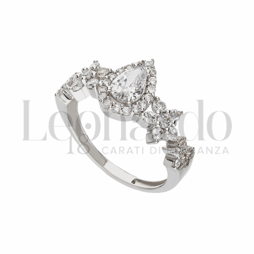 con Zircone bianco in Oro Bianco da 2,5gr.
