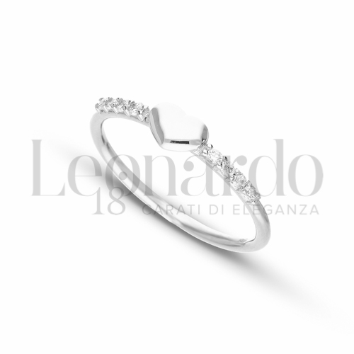 con Zircone bianco in Oro Bianco da 1,6gr.