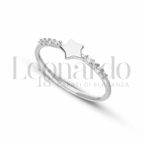 con Zircone bianco in Oro Bianco da 1,6gr.