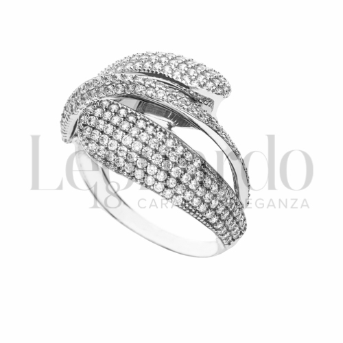 con Zircone bianco in Oro Bianco da 4,8gr.