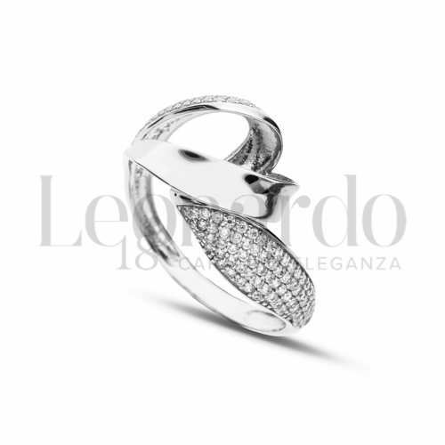 con Zircone bianco in Oro Bianco da 3,3gr.