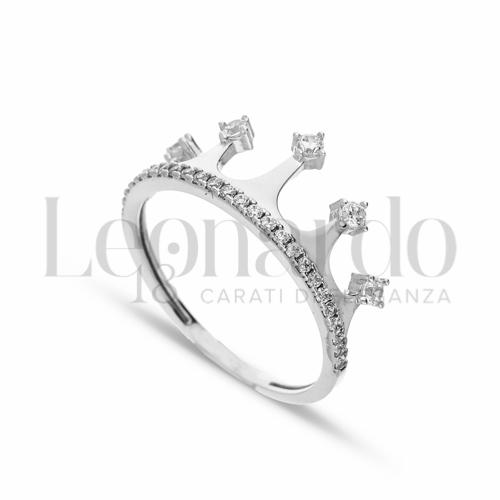 con Zircone bianco in Oro Bianco da 2,3gr.