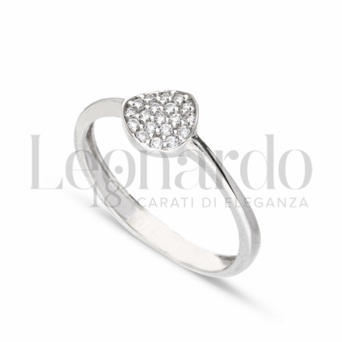 con Zircone bianco in Oro Bianco da 1,7gr.