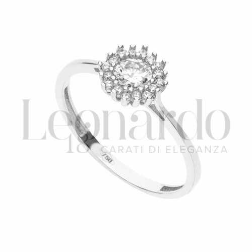 con Zircone bianco in Oro Bianco da 1,4gr.