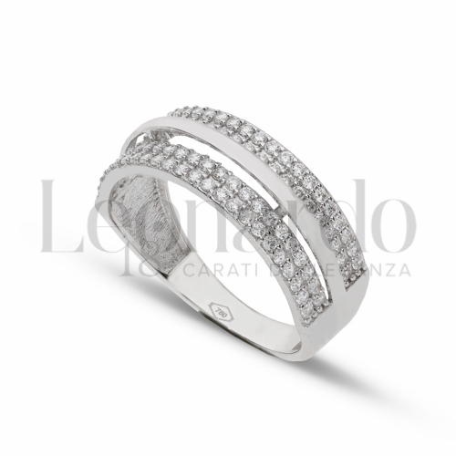 con Zircone bianco in Oro Bianco da 3,3gr.