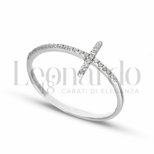 con Zircone bianco in Oro Bianco da 1,5gr.