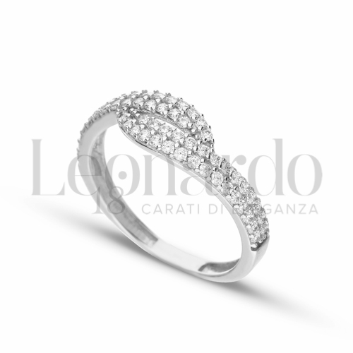 con Zircone bianco in Oro Bianco da 2,1gr.