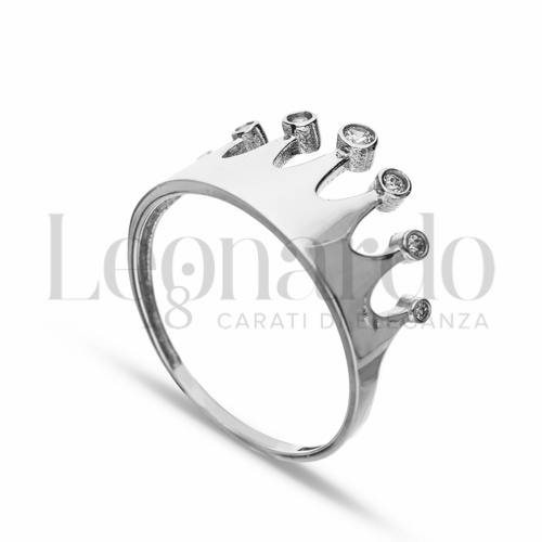 con Zircone bianco in Oro Bianco da 1,6gr.