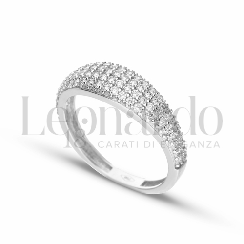 con Zircone bianco in Oro Bianco da 2,6gr.