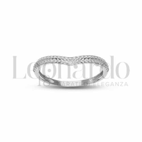 con Zircone bianco in Oro Bianco da 1,7gr.