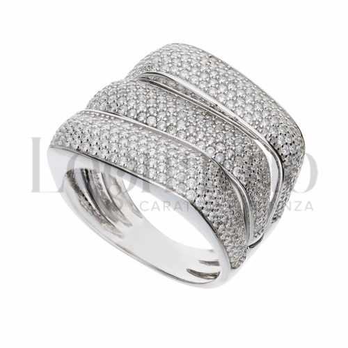 con Zircone bianco in Oro Bianco da 7,3gr.