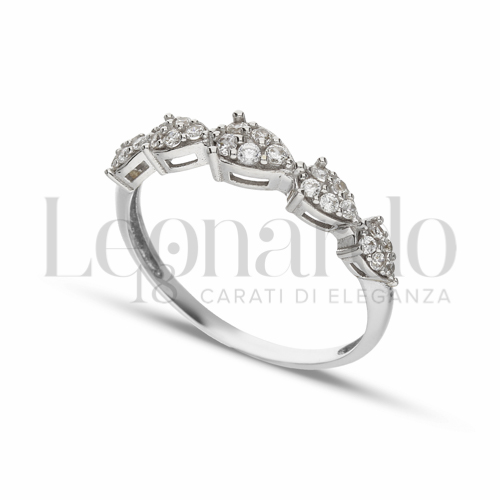 con Zircone bianco in Oro Bianco da 1,8gr.