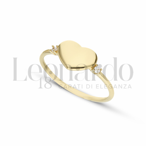con Zircone bianco in Oro Giallo da 2gr.
