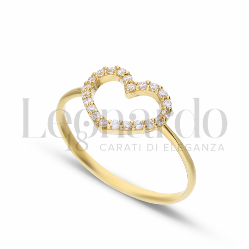 Modello 1 ° Misura con Zircone bianco in Oro Giallo da 1,5gr.