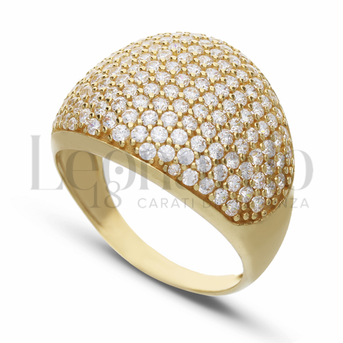 Modello 3° Misura con Zircone bianco in Oro Giallo da 6,1gr.