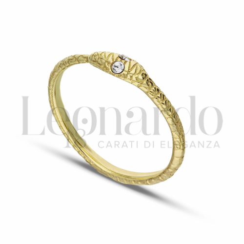 con Zircone bianco in Oro Giallo da 1,9gr.