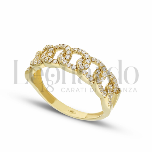 con Zircone bianco in Oro Giallo da 2,6gr.