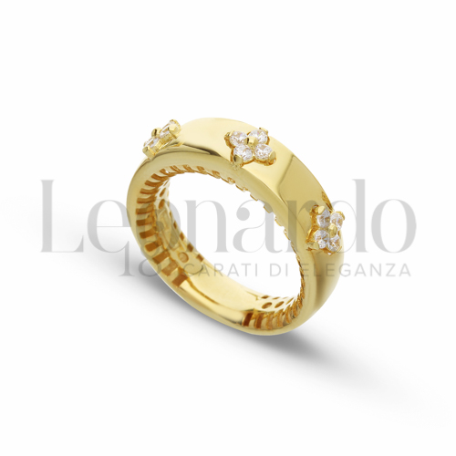 con Zircone bianco in Oro Giallo da 4,3gr.