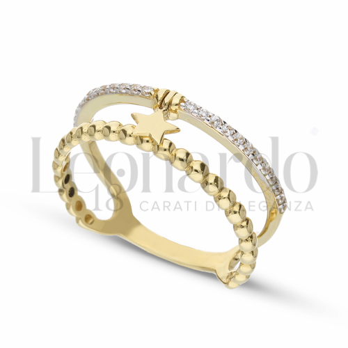 Modello Con elemento pendente con Zircone bianco in Oro Giallo da 2,7gr.