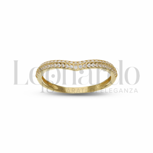 con Zircone bianco in Oro Giallo da 1,5gr.