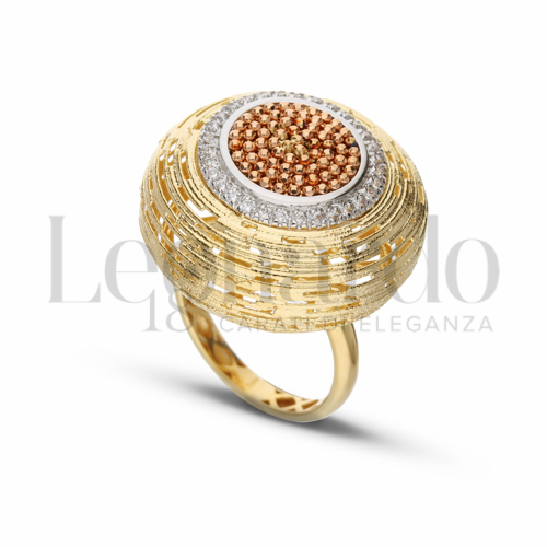 con Zircone bianco in Oro Giallo, Oro Bianco e Oro Rosa da 8,6gr.