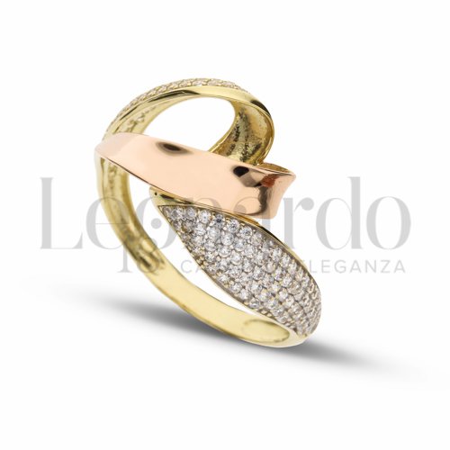 con Zircone bianco in Oro Giallo, Oro Bianco e Oro Rosa da 3,3gr.
