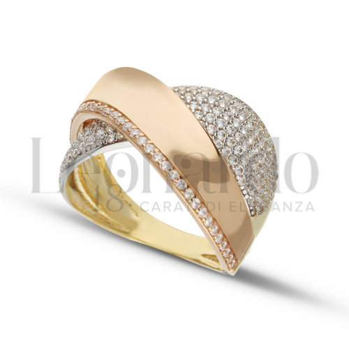 con Zircone bianco in Oro Giallo, Oro Bianco e Oro Rosa da 4,5gr.