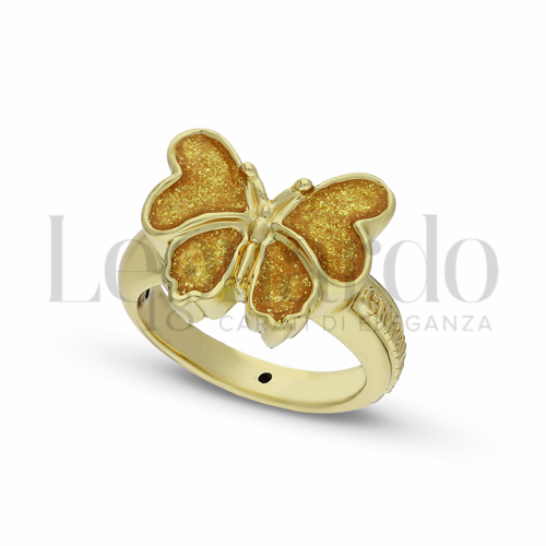 con Smalto in Oro Giallo da 0,9gr.