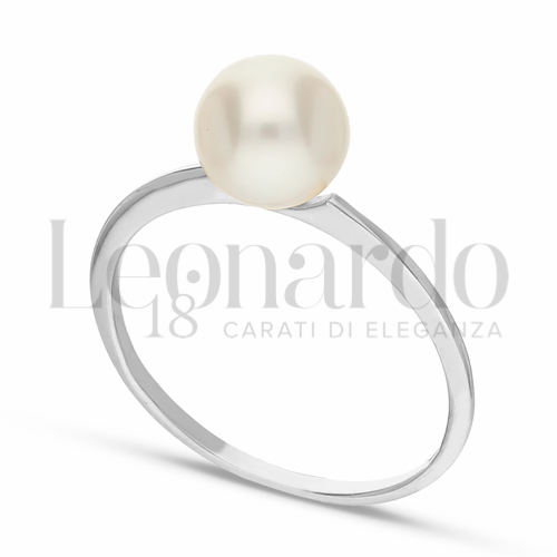Modello 1 ° Misura con Perla in Oro Bianco da 1,7gr.