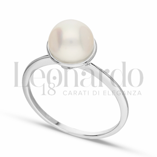 con Perla in Oro Bianco da 2,2gr.