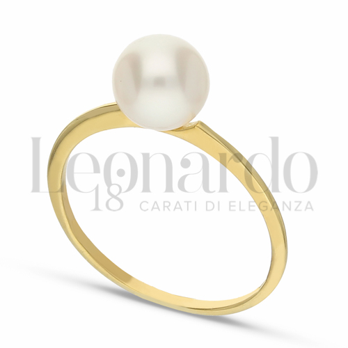 Modello 1 ° Misura con Perla in Oro Giallo da 1,6gr.