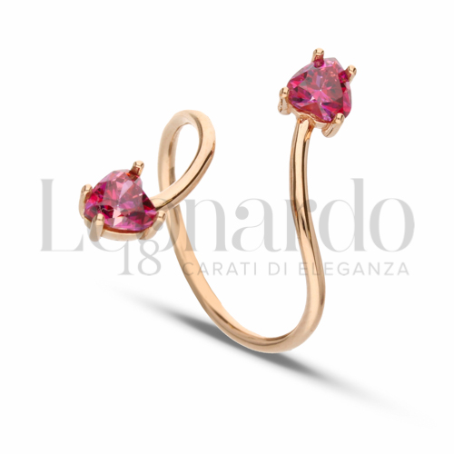 con Pietra rossa in Oro Rosa da 2,4gr.