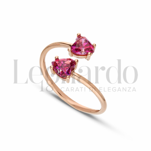 con Pietra rossa in Oro Rosa da 2,1gr.