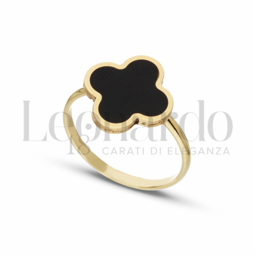 Modello 3° Misura con Onice in Oro Giallo da 1,9gr.
