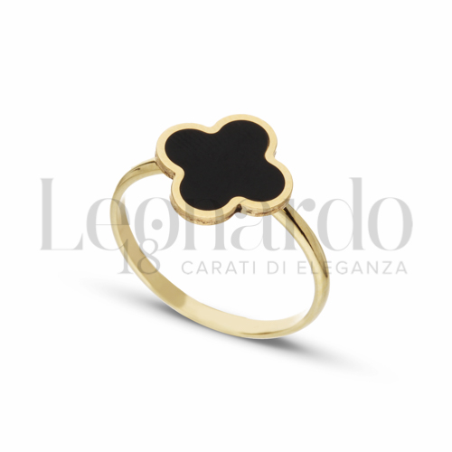 Modello 2° Misura con Onice in Oro Giallo da 2,1gr.