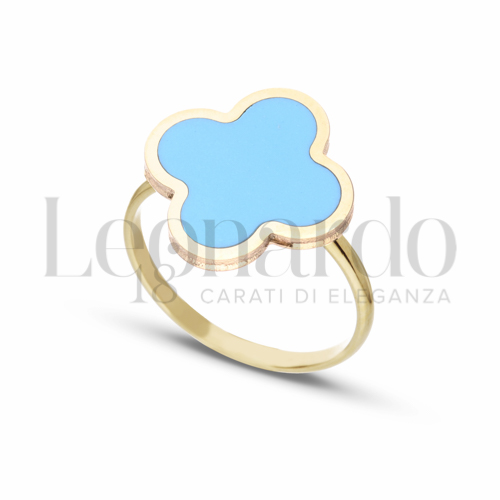 Modello 4° Misura con Turchese in Oro Giallo da 2,4gr.