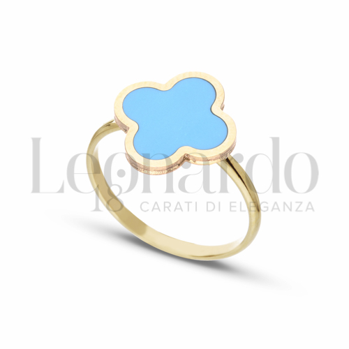 Modello 3° Misura con Turchese in Oro Giallo da 2gr.