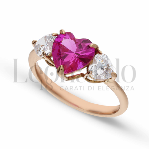 Anelli Anello Love da Donna in Oro 18 Carati Modello: 2° misura anello: 13 Finitura o soggetti: Cuore 3,2g