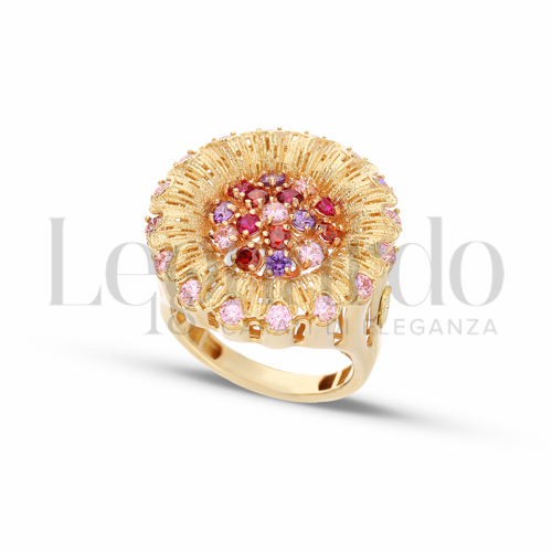 con Zircone rosa Light in Oro Giallo da 9,1gr.