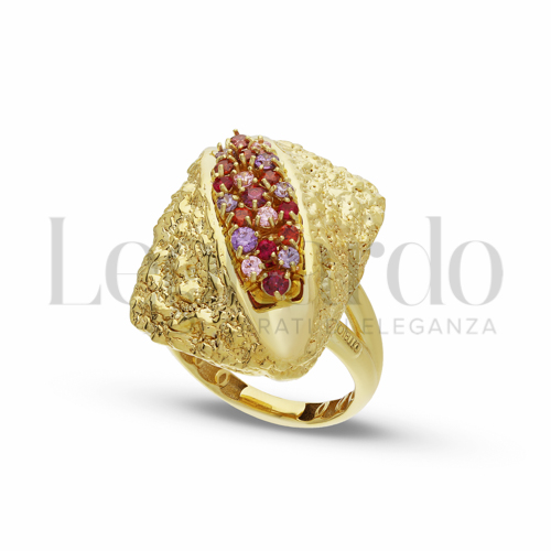 con Zircone rosa Light in Oro Giallo da 5,6gr.