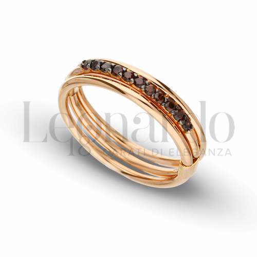 Anelli Illusion Ring - Anello a Ventaglio Colorful Collection da Donna in Oro 18 Carati Modello: 3 fili Misura anello: 16 Finitura o soggetti: Lucida 3,9g