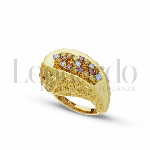 con Zirconi colorati - Rainbow in Oro Giallo da 6gr.